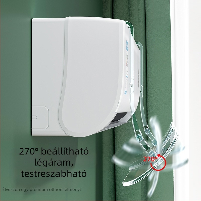 Átlátszó klíma szélvédő, Telepítésmentes, behúzható, falra szerelhető klíma szélvédő, Közvetlen fúvással szemben védelemmel ellátott szélvédő