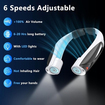 2025 Határokon átnyúló hűtős függő nyakventilátor Lusta hordozható légkondicionáló lapát nélküli ventilátor kültéri sportokhoz csendes kis ventilátor