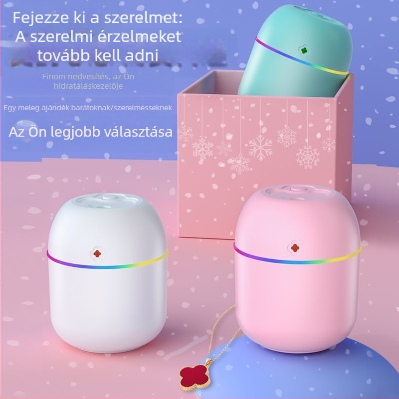 Légnedvesítő Kis Mini Nagy Ködmennyiség Hálószoba Születésnapi Ajándék Női Vízcsepp Párásító Aromaterápiás Gép Ágy melletti Használatra