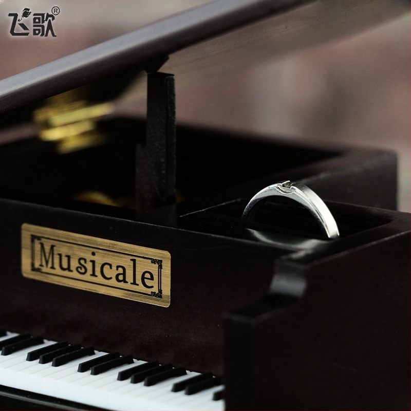 Feige szimuláció zongora zenedoboz fa tekercses zenedoboz kreatív ajándékok apró ajándékok határokon átnyúló nagykereskedelem