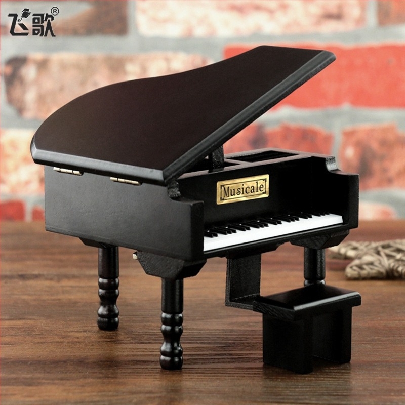 Feige szimuláció zongora zenedoboz fa tekercses zenedoboz kreatív ajándékok apró ajándékok határokon átnyúló nagykereskedelem