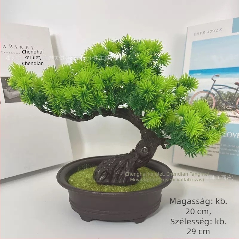 Határokon átnyúló rózsafű szimuláció üdvözlő fenyőnövény cserepes növény beltéri zöld növény bonsai asztali hamis virág lakberendezési díszek