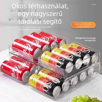 Kétrétegű, állítható, kisállat-italtároló hűtőszekrényben, csúsztatható, gurulós, konyhai műanyag, frissen tartó, összecsukható tárolódoboz