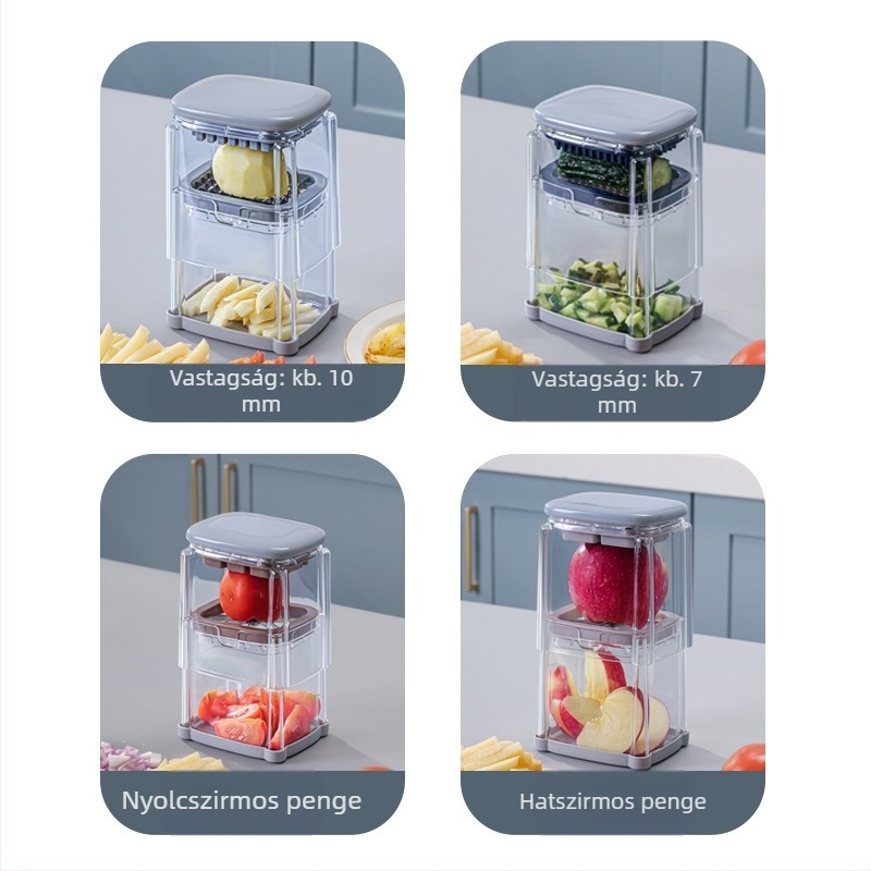 [Szigorúan válogatott] Speciális vágó sült krumplihoz, sárgarépa-aprítóhoz, multifunkcionális zöldségvágóhoz, paradicsom- és almaszeletelőhöz