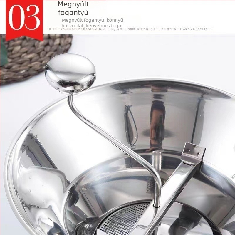 Rozsdamentes acél zöldségdaráló többfunkciós zöldségreszelő koreai japán konyha zöldség-burgonya zúzó és préselő ételdaráló