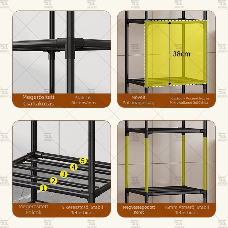 Fürdőszobai papírzsebkendő-tartó WC-tároló állvány Fürdőszoba Fürdőszobai padlón álló, többfunkciós, vastagított, többrétegű konyhai tárolóállvány