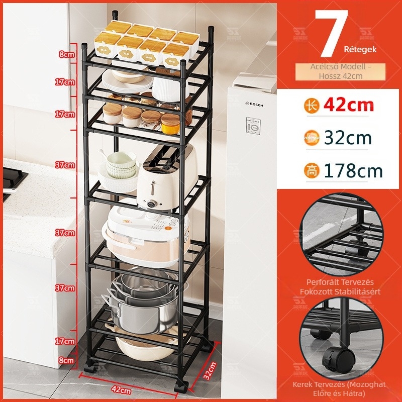 Fürdőszobai papírzsebkendő-tartó WC-tároló állvány Fürdőszoba Fürdőszobai padlón álló, többfunkciós, vastagított, többrétegű konyhai tárolóállvány