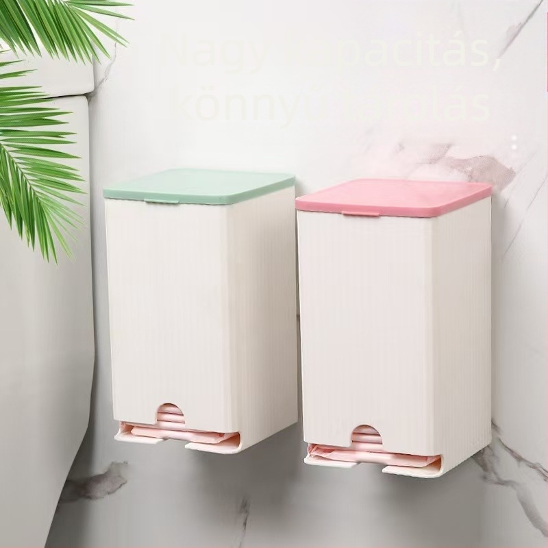 Fürdőszobába falra szerelhető egészségügyi betét tárolódoboz, könnyű luxus nagynéni szalvéta tárolódoboz, multifunkcionális vattapálca doboz, papírzsebkendő doboz