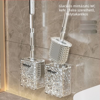 Gleccser mintás WC-kefe háztartási, nem holtszögű WC-kefe WC-mosó műkefe WC-kefe falra szerelhető