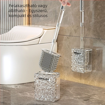 Gleccser mintás WC-kefe háztartási, nem holtszögű WC-kefe WC-mosó műkefe WC-kefe falra szerelhető
