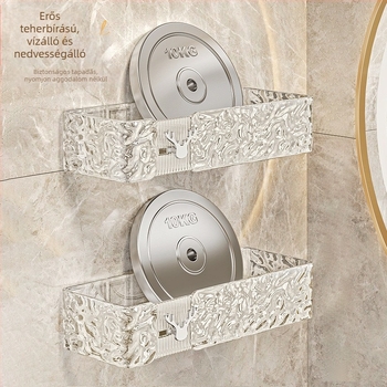 Könnyű luxus víz hullámkarton tárolóállvány gleccser mintás fürdőszobai konyhai tárolóállvány magas színértékű vastagított fali dekorációs tárolódoboz