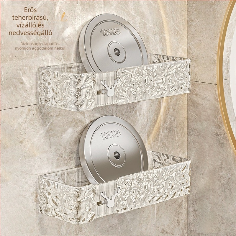 Könnyű luxus víz hullámkarton tárolóállvány gleccser mintás fürdőszobai konyhai tárolóállvány magas színértékű vastagított fali dekorációs tárolódoboz