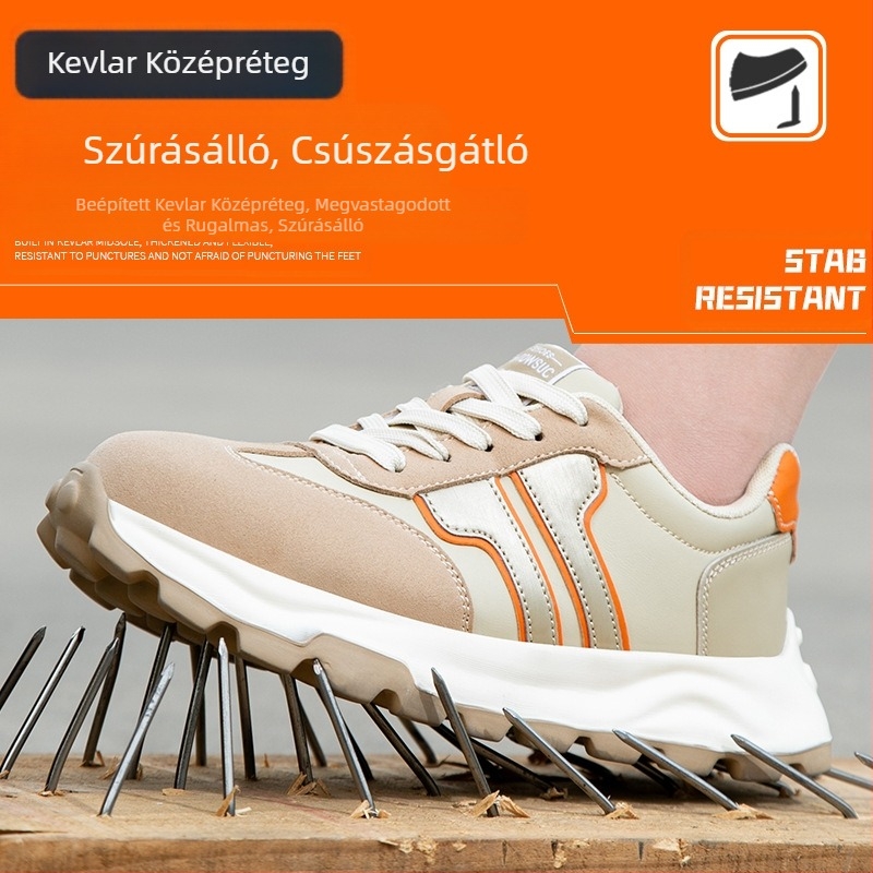 Új női munkavédelmi cipők Női törésálló, átszúrásálló, könnyű, puha talpú munkacipő Acélbetétes, lélegző, kis méretű biztonsági cipők
