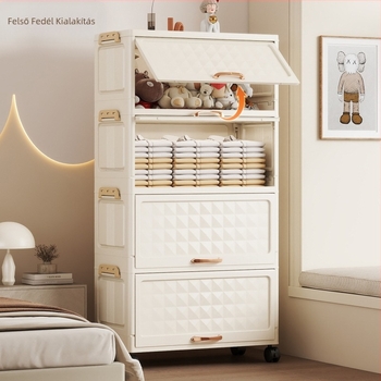 Nappali Játék Snack Padlón Álló Tárolóállvány Kollégiumi Vastagított Tárolószekrény Egyszerű Tárolókeret Kerekes Kombinált Tárolószekrény