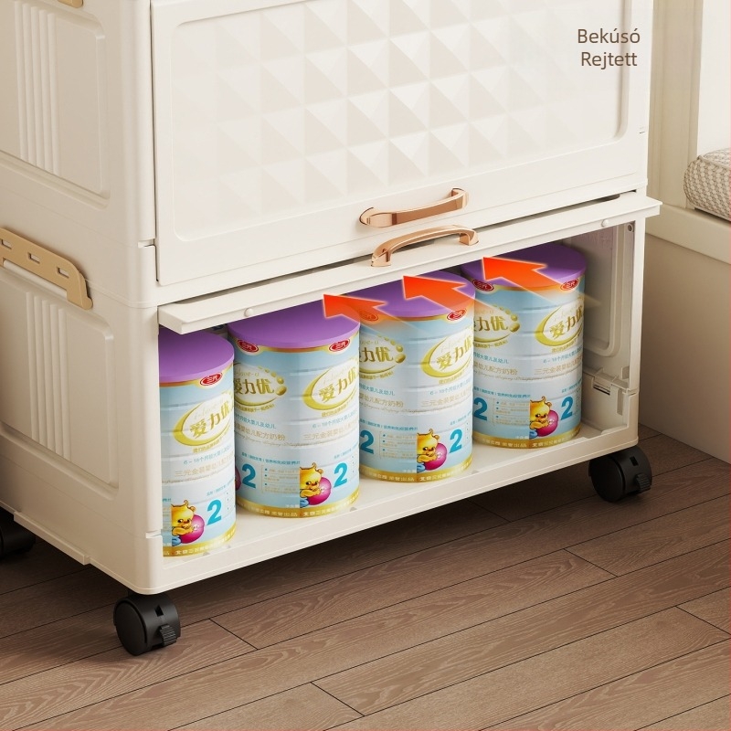 Nappali Játék Snack Padlón Álló Tárolóállvány Kollégiumi Vastagított Tárolószekrény Egyszerű Tárolókeret Kerekes Kombinált Tárolószekrény