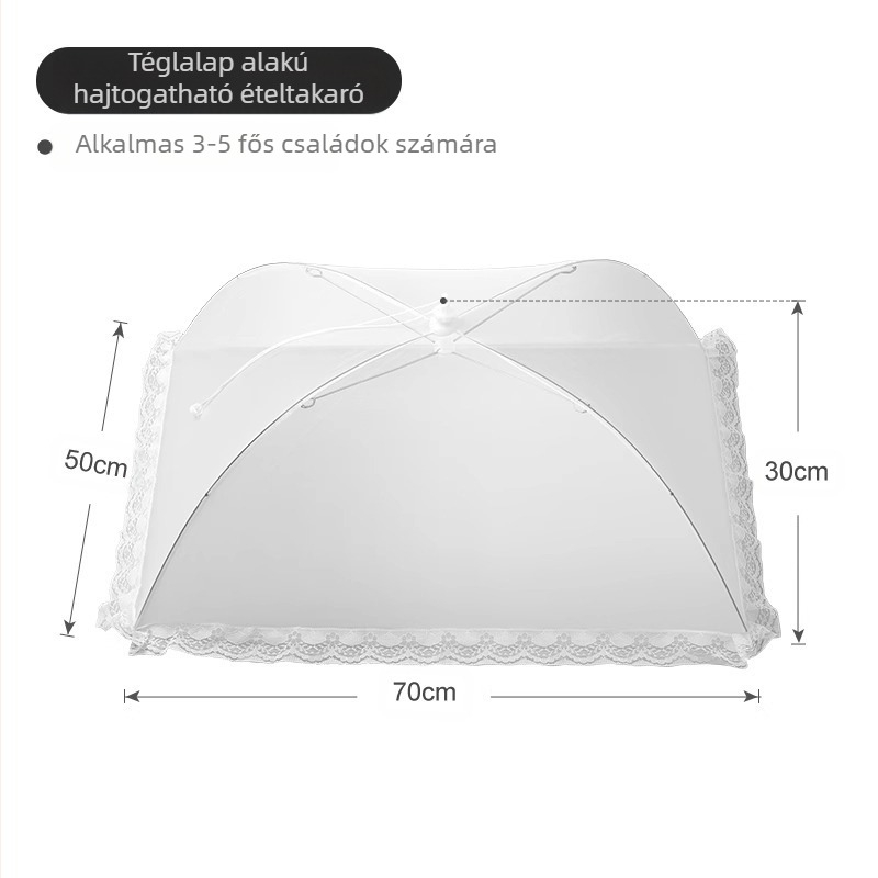 Étkezőasztal-takaró zöldségtakaró háztartási összecsukható étkezőasztal-takaró új por- és légybiztos ételtakaró maradék élelmiszerháló nagyméretű takaró