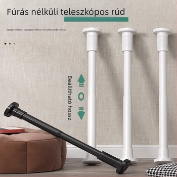 Korlátozott vásárlási lehetőség, ütésmentes teleszkópos rúd, zuhanyfüggöny rúd, függönyrúd erkélyre, ruhatartó rúd, gardróbtartó, teleszkópos ajtó függönyrúd
