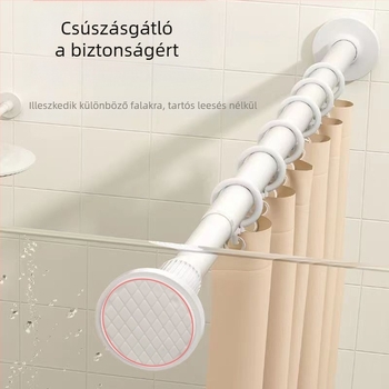Korlátozott vásárlási lehetőség, ütésmentes teleszkópos rúd, zuhanyfüggöny rúd, függönyrúd erkélyre, ruhatartó rúd, gardróbtartó, teleszkópos ajtó függönyrúd