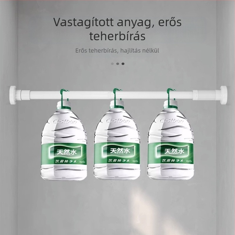 Korlátozott vásárlási lehetőség, ütésmentes teleszkópos rúd, zuhanyfüggöny rúd, függönyrúd erkélyre, ruhatartó rúd, gardróbtartó, teleszkópos ajtó függönyrúd