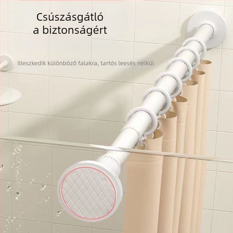 Korlátozott vásárlási lehetőség, ütésmentes teleszkópos rúd, zuhanyfüggöny rúd, függönyrúd erkélyre, ruhatartó rúd, gardróbtartó, teleszkópos ajtó függönyrúd