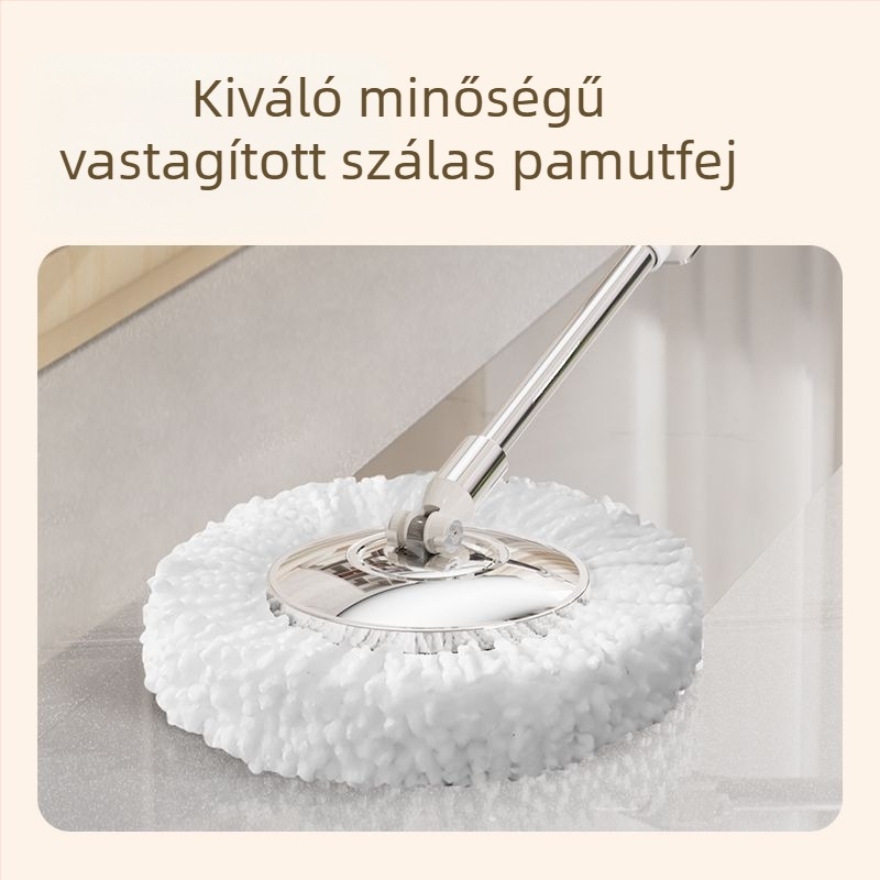 Lusta emberek kéz nélküli háztartási rozsdamentes acél forgó dupla meghajtású automata felmosó vödör felmosója