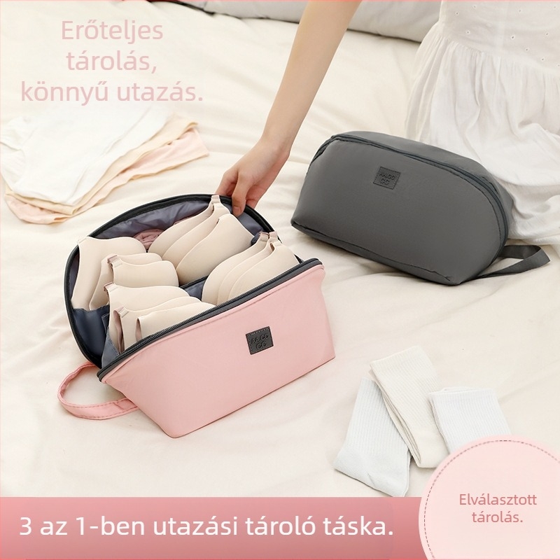 Hordozható, vízálló utazótartó fehérnemű-szervező táska, nagy kapacitású, többfunkciós, mosható tárolótáska