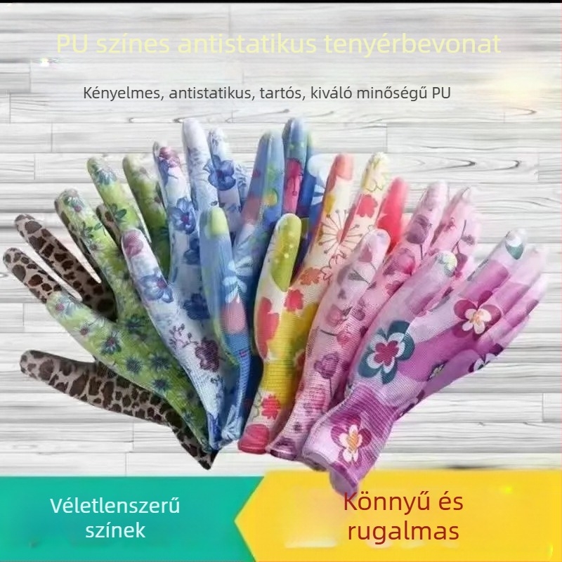 Xingyu Xingqiao nyomtatott Pu kesztyű női nyári ultravékony lélegző kényelmes antisztatikus munkavédelmi kesztyű nagykereskedelem