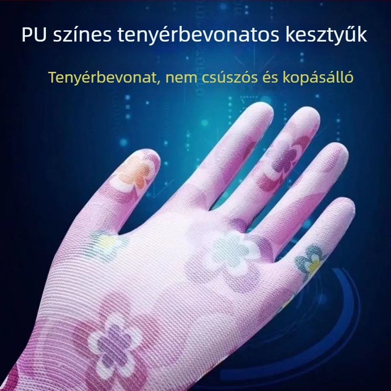 Xingyu Xingqiao nyomtatott Pu kesztyű női nyári ultravékony lélegző kényelmes antisztatikus munkavédelmi kesztyű nagykereskedelem