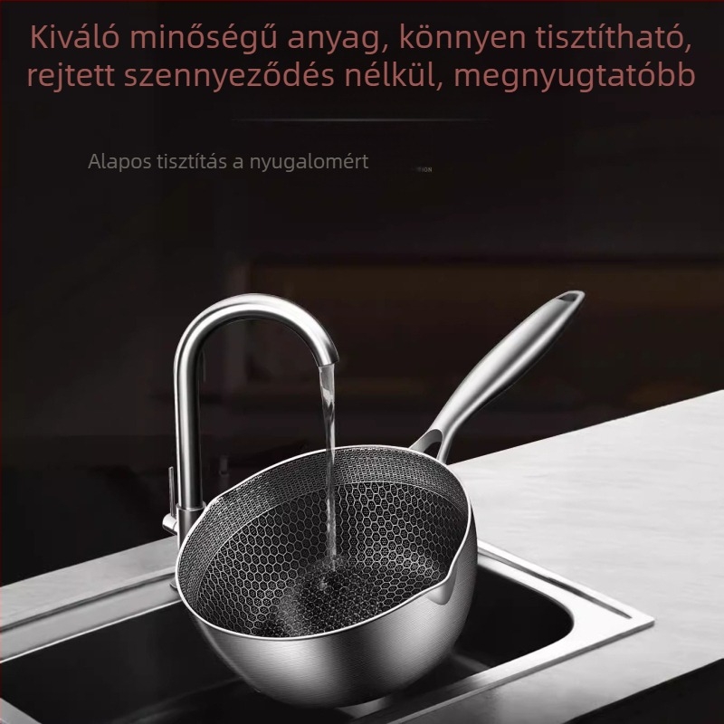 Határokon átnyúló rozsdamentes acél méhsejt levesesfazék, Yukihira fazék, japán tejesfazék, tapadásmentes fazék, gőzölő és sütőedény, étrend-kiegészítő fazék, serpenyő