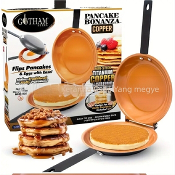 Határokon átnyúló Amazon tortaforma kétoldalas tapadásmentes serpenyő mexikói összecsukható serpenyő arany összecsukható serpenyő