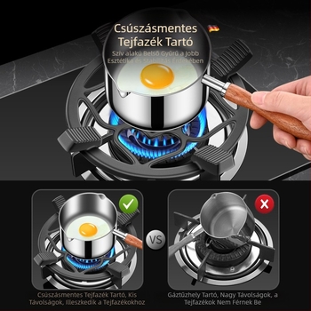 Gáztűzhely-tartó, Gáztűzhely-konzol, Konyhai tűzhely, Csúszásmentes edénytartó, Kis edény, Tejesfőző konzol, Univerzális tűzhelytartó