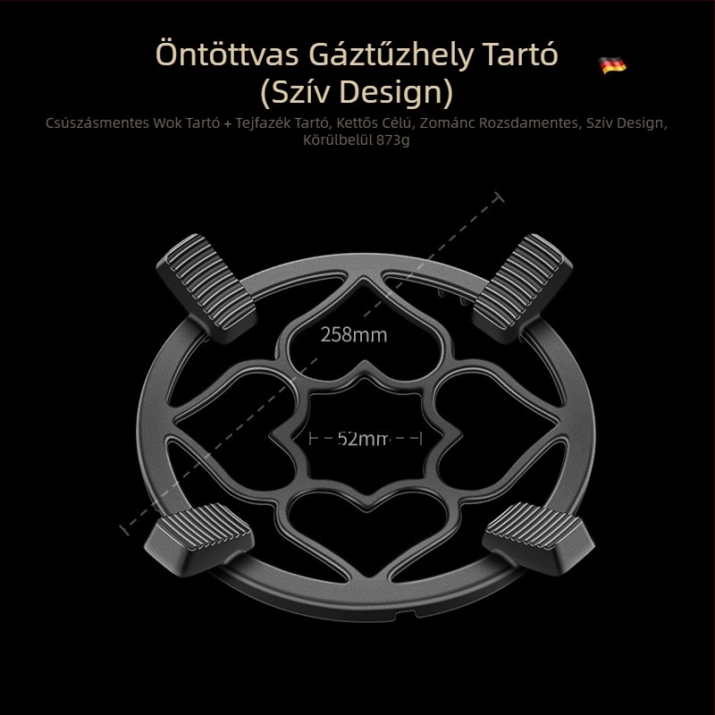 Gáztűzhely-tartó, Gáztűzhely-konzol, Konyhai tűzhely, Csúszásmentes edénytartó, Kis edény, Tejesfőző konzol, Univerzális tűzhelytartó