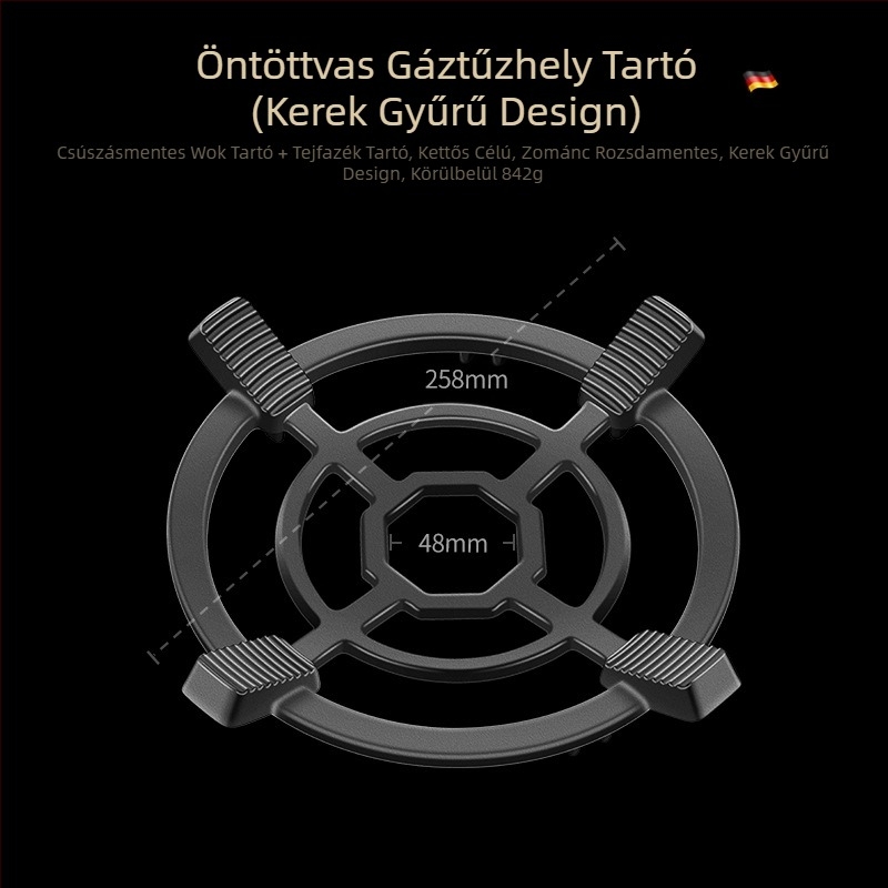 Gáztűzhely-tartó, Gáztűzhely-konzol, Konyhai tűzhely, Csúszásmentes edénytartó, Kis edény, Tejesfőző konzol, Univerzális tűzhelytartó