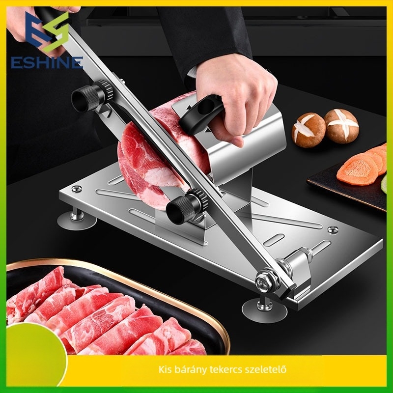 Szeletelő rozsdamentes acél bárány szeletelő szeletelő báránytekercs gép háztartási fagyasztott hús vágó hús vágó hús vágó húsdaráló