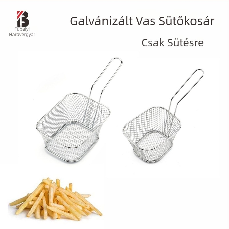 Határon átnyúló raktáron Iron Fried Chicken Snack Basket Creative Oil French Burgonya Dim Sum Fried Basket American Food Plate Factory