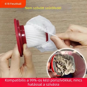 Eldobható porszívó szűrőelem szűrő nem szőtt porszívózsák porálló lélegző rugalmas háztartási univerzális hálós fedél
