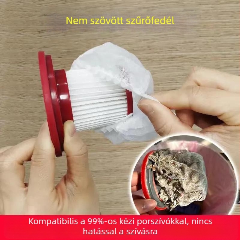 Eldobható porszívó szűrőelem szűrő nem szőtt porszívózsák porálló lélegző rugalmas háztartási univerzális hálós fedél