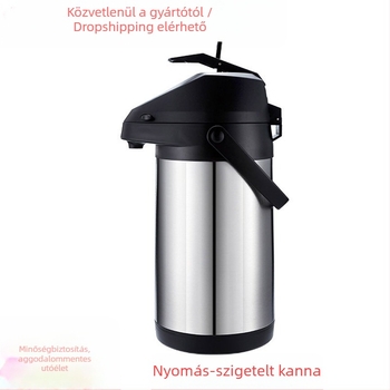 Prés típusú termosz háztartási légnyomású vízforraló nagy kapacitású rozsdamentes acél vízforraló hordozható nagykereskedelmi export
