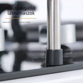 Nagykereskedelmi konyhai rozsdamentes acél indukciós tűzhely állvány padlótípus multifunkcionális tárolóállvány tűzhelyvédő fedél konzol