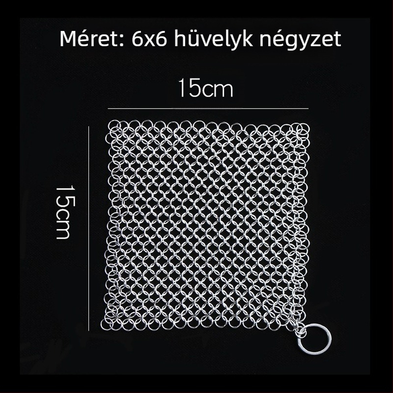 Konyhai edénymosó háló tisztító gömbkefe lánc 316 rozsdamentes acél drót gömbkefe tisztítókefe mosogatókefe