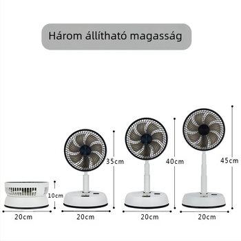 Az Amazon új teleszkópos ventilátora Könnyen kezelhető Kültéri rázható fejjel vezérelhető ventilátor Töltőasztal Kettős felhasználású csendes ventilátor
