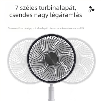 Az Amazon új teleszkópos ventilátora Könnyen kezelhető Kültéri rázható fejjel vezérelhető ventilátor Töltőasztal Kettős felhasználású csendes ventilátor