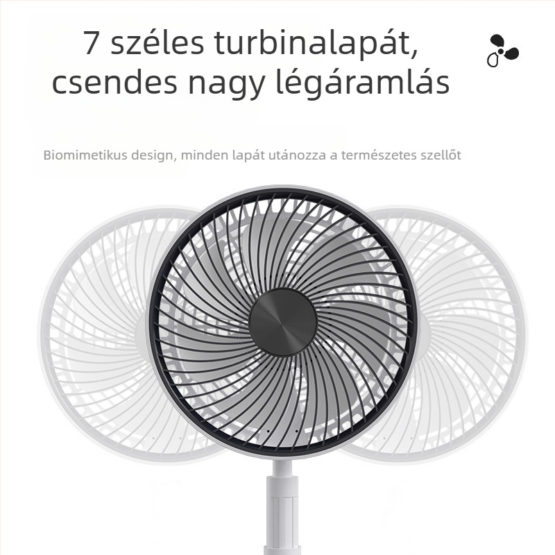 Az Amazon új teleszkópos ventilátora Könnyen kezelhető Kültéri rázható fejjel vezérelhető ventilátor Töltőasztal Kettős felhasználású csendes ventilátor