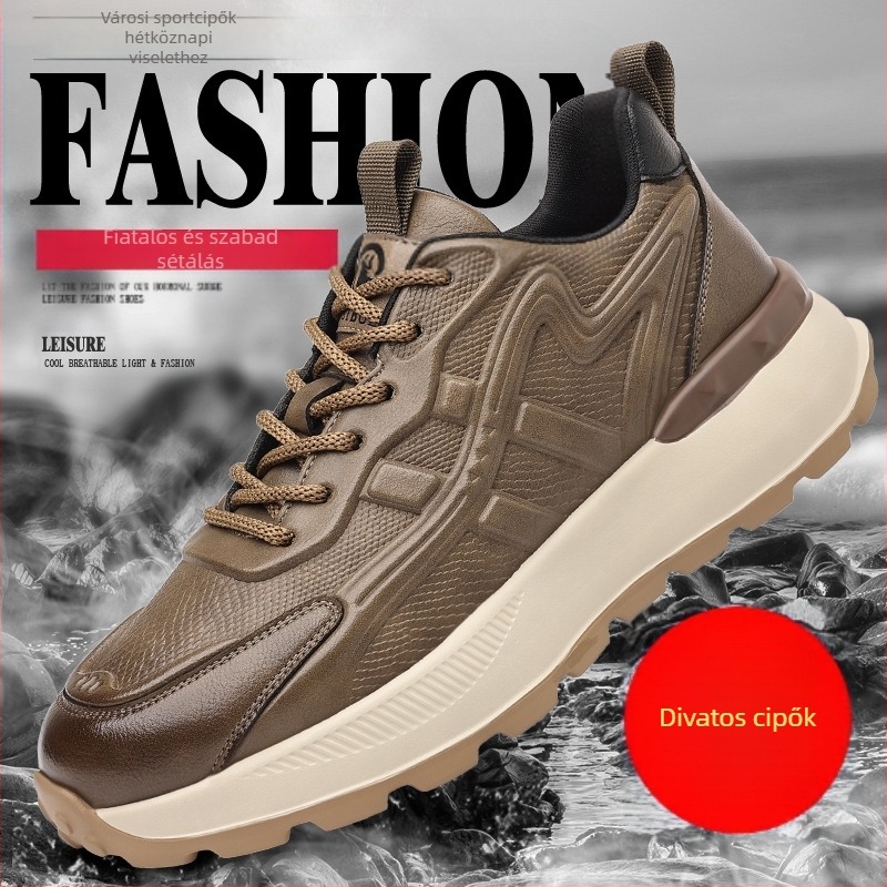 Határokon átnyúló férfi cipők 2025 tavaszi robbanások alkalmi Joker férfi szabadtéri Torre cipő vastag talpú brit stílusú vintage cipők