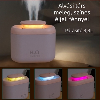 Gyári nagy kapacitású dupla permetező párásító háztartási új mini 3,3 literes színes kis porlasztó légtisztító