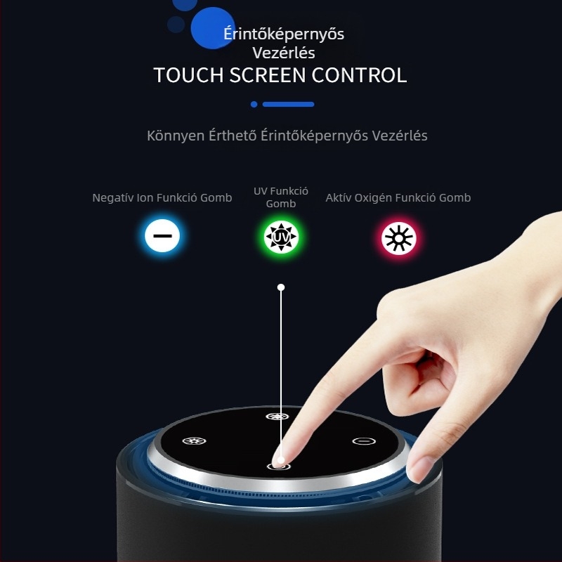 Figo 8. generációs intelligens autós légtisztító és egyéb negatív ionos ózonos sterilizálás, portalanítás, formaldehid autós oxigénrúd