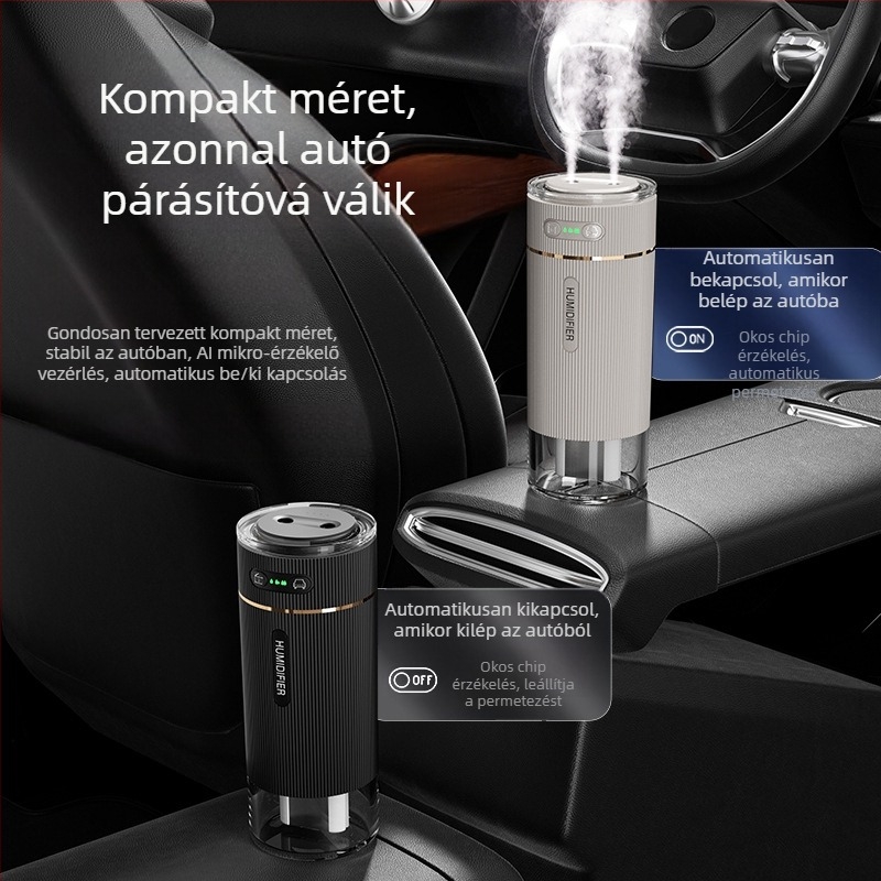 Új párásító beltéri hálószoba autó párásítás kis hidratáló spray kettős spray egyszerű usb csendes légköri fény