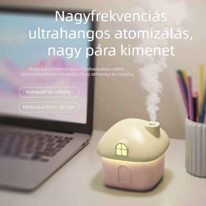 Mini asztali párásító, kis USB némítás, nehéz köd, háztartási hálószoba, színes fénypárásító, ajándék nagykereskedelem