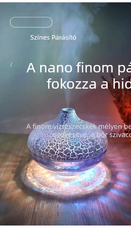 Új asztali kristály repedésgömb párásító színes légkör könnyű sátor otthoni csendes permet határokon átnyúló forró modell