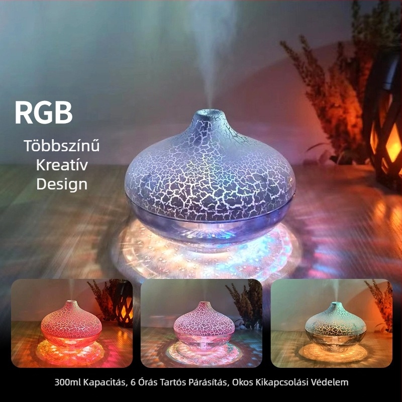 Új asztali kristály repedésgömb párásító színes légkör könnyű sátor otthoni csendes permet határokon átnyúló forró modell
